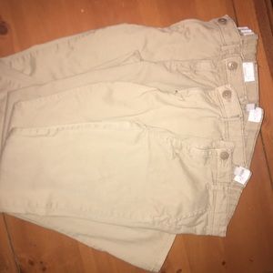 Girl’s skinny uniform khaki pants lot of 4 size 12